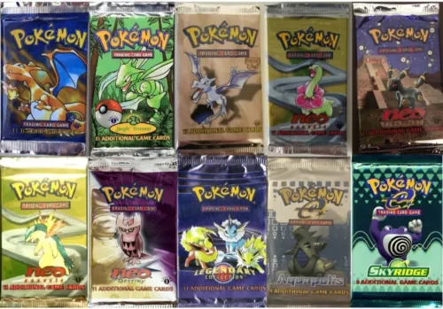 Pokemon TCG Booster Pack Vintage 1999 Base Set WoTC Jungle Fossil Etc SEALED NEW