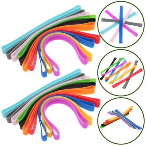20Pcs Silicone Bands for Notebook & Art, Assorted Colors - Afbeelding 1 van 12