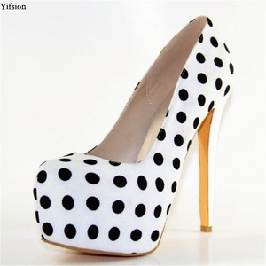 polka dot high heels