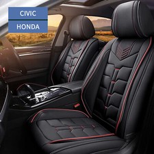 Seat Covers For Honda Civic 2003-2015 Sedan Faux Leather Cushion Pad Full Set Seat Covers For Honda Civic 2003-2015 Sedan Faux Leather Cushion Pad Full Set