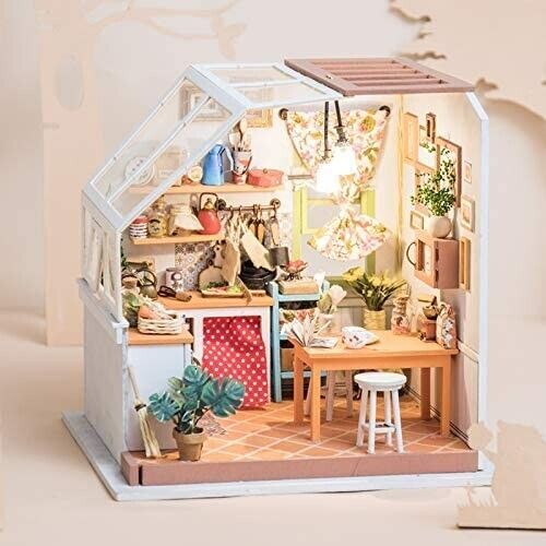 Rolife DIY 1:24 Jason's Kitchen Dollhouse Miniature Wooden Furniture Kit Gift - Picture 1 of 10