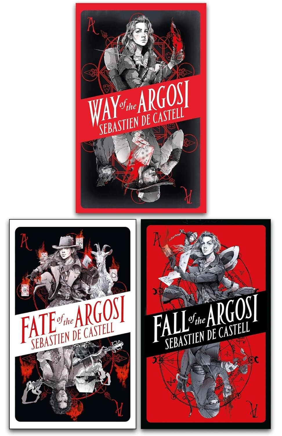 Argosi Trilogy 3 Books Collection Set by Sebastien De Castell Fate of the Argosi