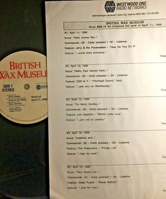 RADIO SHOW: BRITISH WAX MUSEUM 4/11/88 CSN&Y,PRETENDERS,DEEP PURPLE,LED ZEPPELIN