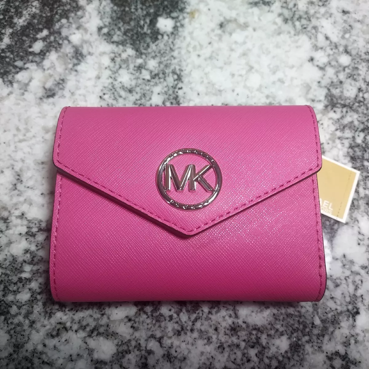 Jet set leather wallet Michael Kors Pink in Leather - 16157683