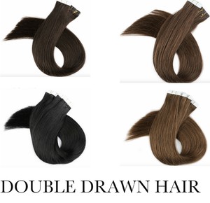 Double Drawn Us Stock 16 18 20 22 24 Tape In Remy Human Hair Extensions Ebay