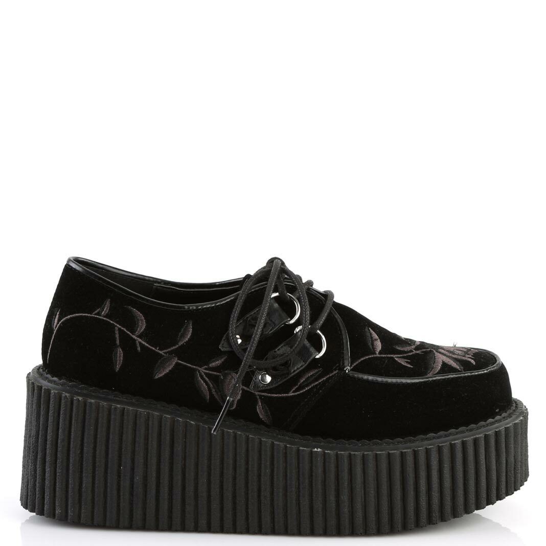 DEMONIA Creeper-219 Creepers - Black Velvet