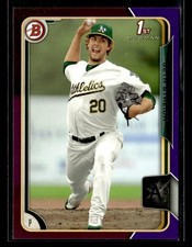 2015 Bowman #BP96 Seth Streich Prospects Purple #/250 Card Oakland Athletics