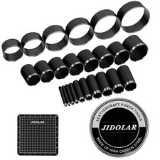 24 Pieces Leather Circle Cutter Tool Set, Hole Punch Tools with 1-15mm 20 25 ...