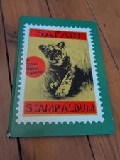 Vintage SAFARI Stanley Gibbons Stamp Album 1973 with some stamps