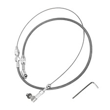 24 Inch Throttle Cable Kit Stainless Steel Braided Control Line Fitting Car 24 Inch Throttle Cable Kit Stainless Steel Braided Control Line Fitting Car