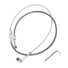 24 Inch Throttle Cable Kit Stainless Steel Braided Control Line Fitting Car