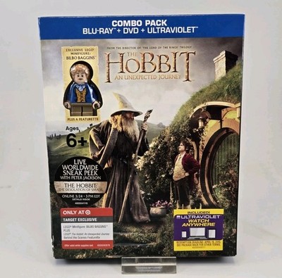 The Hobbit Blu-ray + DVD W/Bilbo Baggins Lego figure Blue An Unexpected Journey