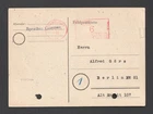 Germany Hamburg 6pf MeterFranking 1945 Feldpost Card. Field Post WWII