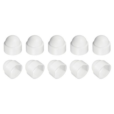 10Pcs Nut Protection Cap, M14x21x24mm Hexagonal Screw Protection Cap (White)