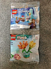LEGO 30553 Frozen 2 e 30634 Friends Fiori Polisacchetti NUOVO Sigillato ~