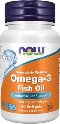 NOW Foods Supplements, Omega-3 180 EPA / 120 DHA, Molecularly Distilled, Cardiov