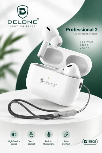 DELONE Pro 2 Bluetooth 5.4 Wireless Earbuds TWS Headphones iPhone Samsung EB05 deal from eBay