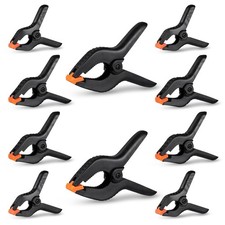 10 Pack Spring Clamps Heavy Duty - Assorted Sizes Spring Clips Plastic 6.5 In...