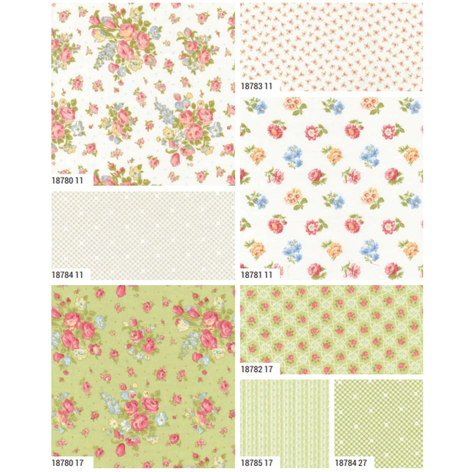 Memory Lane Mini 2.5" Charm Pack by Brenda Riddle Designs for Moda Fabrics - Image 2 of 3