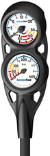 Innovasub Console Manometro + Profondimetro Console 2-Gauge Frusta in Gomma
