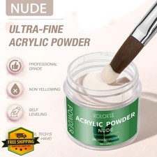 Acrylic Nail Kit Nude Powder, Monomer Liquid, Brush DIY Manicure Set