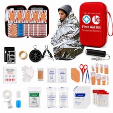 First Aid Kit 400 Piece - Survival Emergency 13."s X 283"w, Black /283