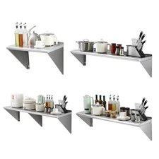Stainless Steel Wall Mounted Shelf Kitchen Restaurant Shelving Multisize