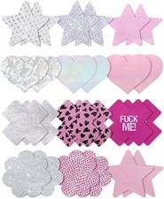 Glitters Pasties Rave Pack Nipple Covers Stickers Disposable Sticky Breast