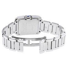 CARTIER TANK ANGLESM SM W5310022 23mm SS Quartz Silver Dial #C391 4