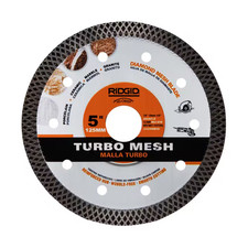 RIDGID 5 In. Turbo Mesh Rim Diamond Blade