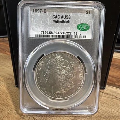1897-O Morgan Silver Dollar AU58 CAC CACg
