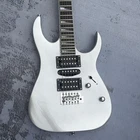 24 Frets Silver Electric Guitar Chrome Hardware Mahogany Body