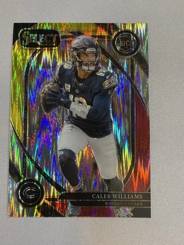 2024 Panini Select - Club Lvl Caleb Williams #216 Red & Yellow Shock Prizm (RC)