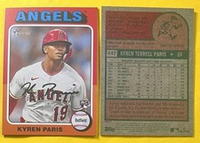 Kyren Paris 2024 Topps Heritage MINI Rookie Card #447 ANGELS (Base). rookie card picture