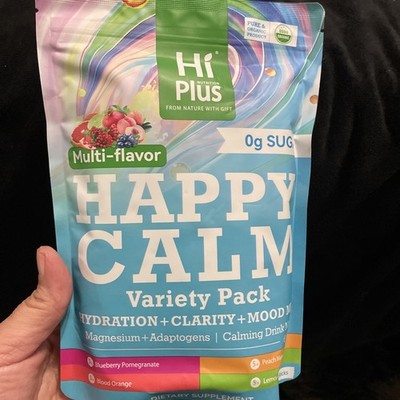 HiPlus Happy Calm Drink Mix Supplement 20 Pkts variety pack