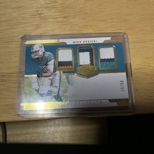 2018 Panini Plates and Patches Mike Gesicki Trio Patch Rookie card 39/99 #pt-mg. rookie card picture