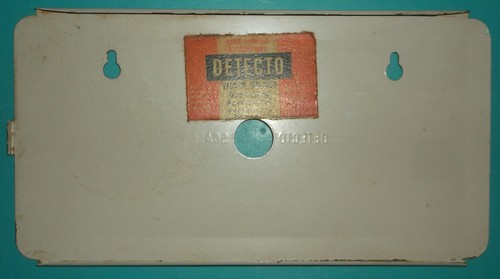 DETECTO METAL TISSUE BOX COVER VINTAGE WALL HANG TABLE TOP TISSUE HOLDER GRAY - Picture 2 of 17