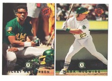 1995 Stadium Club Virtual Reality - OAKLAND ATHLETICS / A'S Team Set