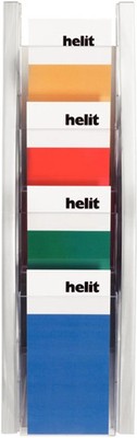 helit 4er Wand-Prospekthalter ''the arc'', DIN A4 hoch, silber 1 bis 20x SPARE 25%
