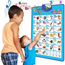 Alphabet Wall Chart for Toddlers 1-3  ABCs  123s Kids Learning Toy  Educat...