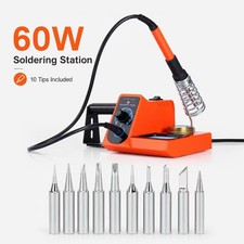 60W Soldering Iron Station Kit Adjustable Temp Digital Soldering Tool iron tips