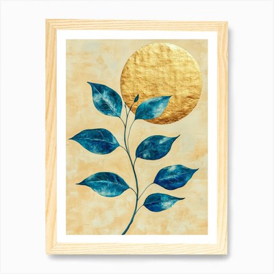 Golden Leaf 1 Art Print Framed Wall Framed Wall Art Poster Canvas Print Picture