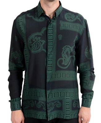 Versace Collection ''Trend'' Herren 100% Seide Langarm Hemd, Brustumfang: 42'' RAR