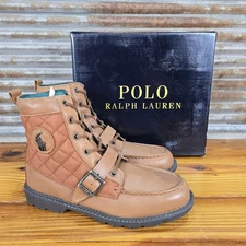 Polo Ralph Lauren Women’s Boots Ranger HI II Tan Size 7 Junior New