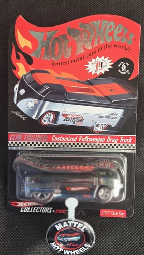 2007 Hot Wheels Red Line Club Membership  VW Drag Truck Red/ Chrome # 248/4000