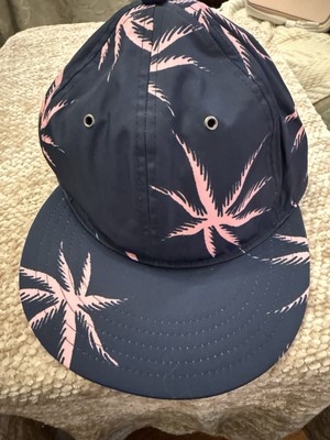 Marc By Marc Jacobs Hat Cap Black Ajustable Buckle Leather Logo Blue/ Pink NWT