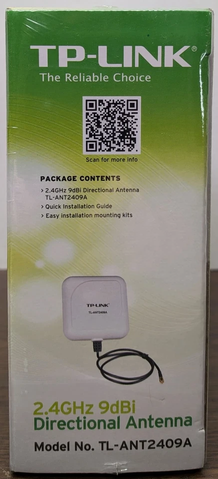 NUEVA Y SELLADA TP-Link TL-ANT2409A 2.4GHz 9dBi Antena Direccional (Blanca) Foto 3 de 4