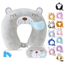 Travel Pillow for Kids Adult Cute Neck Pillow for Traveling Memory Foam Airpl...