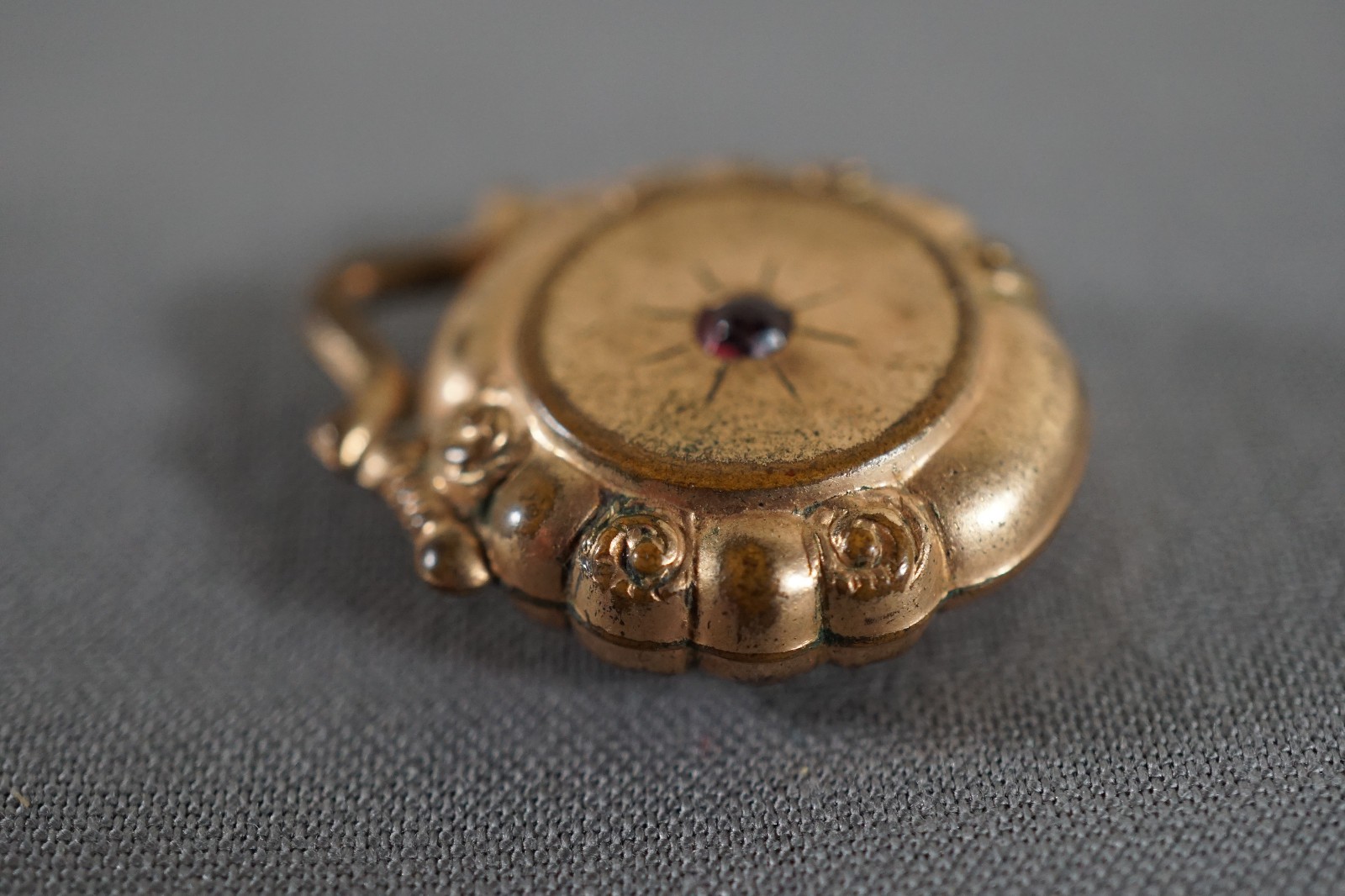 Antique Pocket  Watch Chain Fob Gold Tone