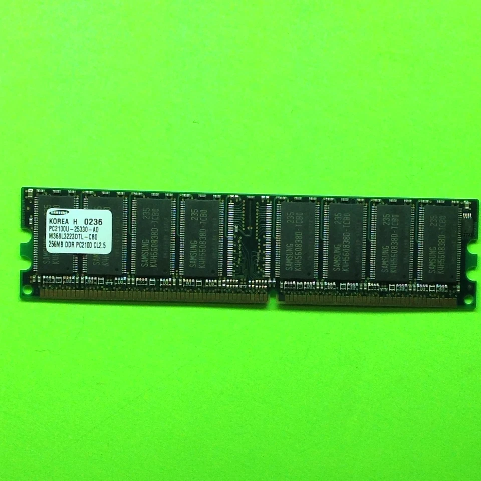 Samsung M368L3223DTL-CBO 256MB DDR-266 (PC-2100) PC-2100U Random Access Memory - Image 2 of 4